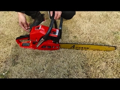58CC Cordless 2 Stroke Gasoline Chainsaw 20 Inch Bensin Chainsaw Untuk Memotong Kayu