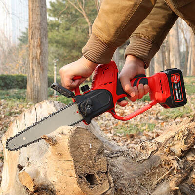Mini Electric Chainsaw 8 Inch Battery Powered One Hand or Two Hand Operation
