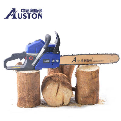 2 Stroke 20 '' 54.6cc Gergaji Bensin Bensin Silinder Tunggal Untuk Kayu